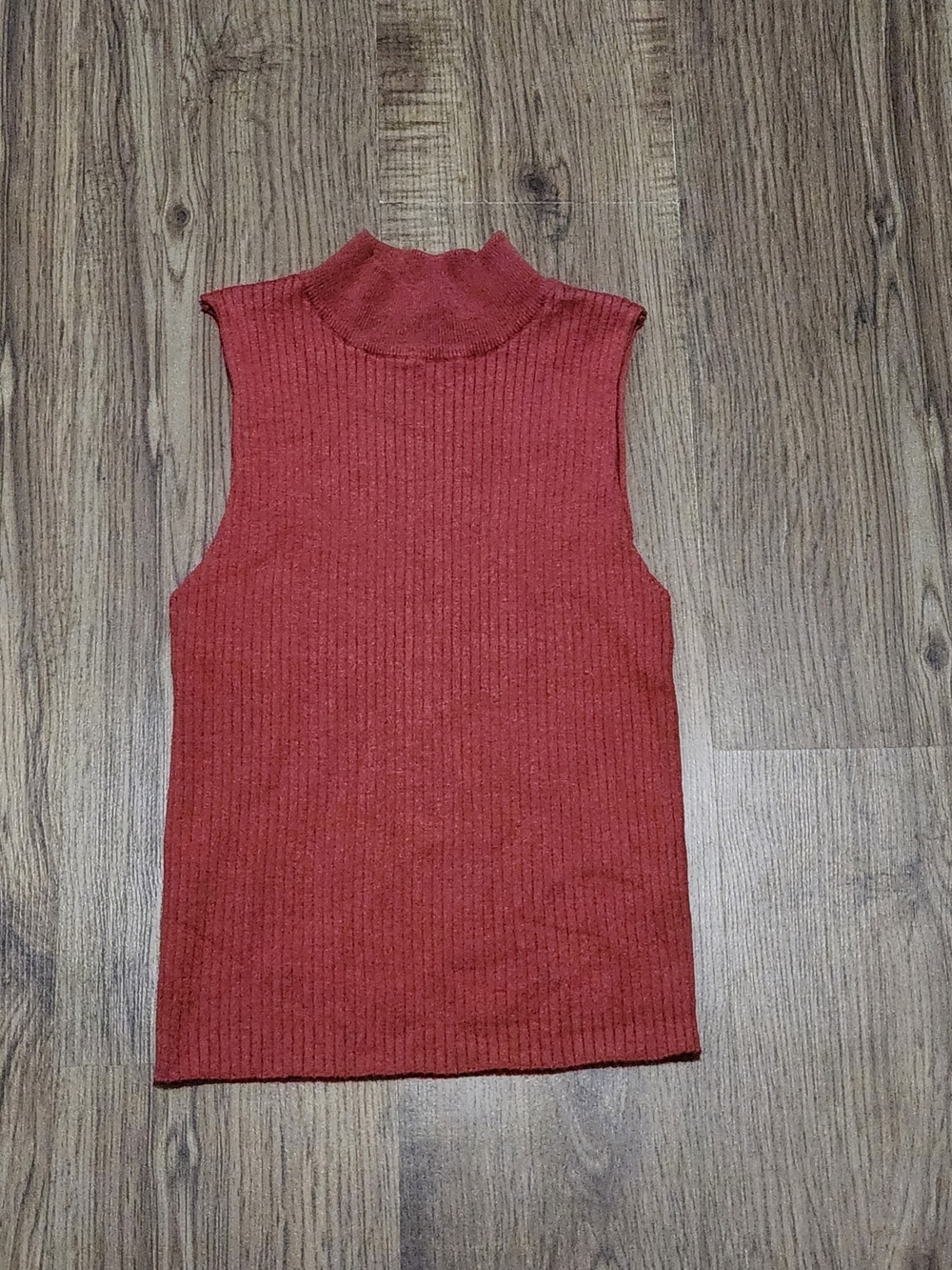 Rue21 Sleeveless Ribbed Mock Neck Tank - Rust